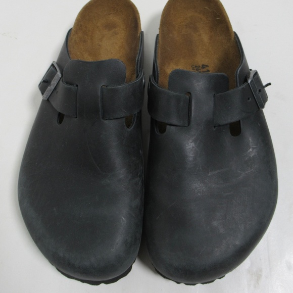 Birkenstock Unisex Boston Oiled Leather Clog Black Size 8 US M / 10 US L / 41 EU - Picture 2 of 12